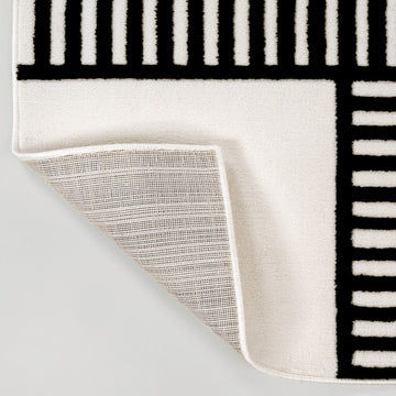 Nordby Geometric Arch Scandi Striped Area Rug